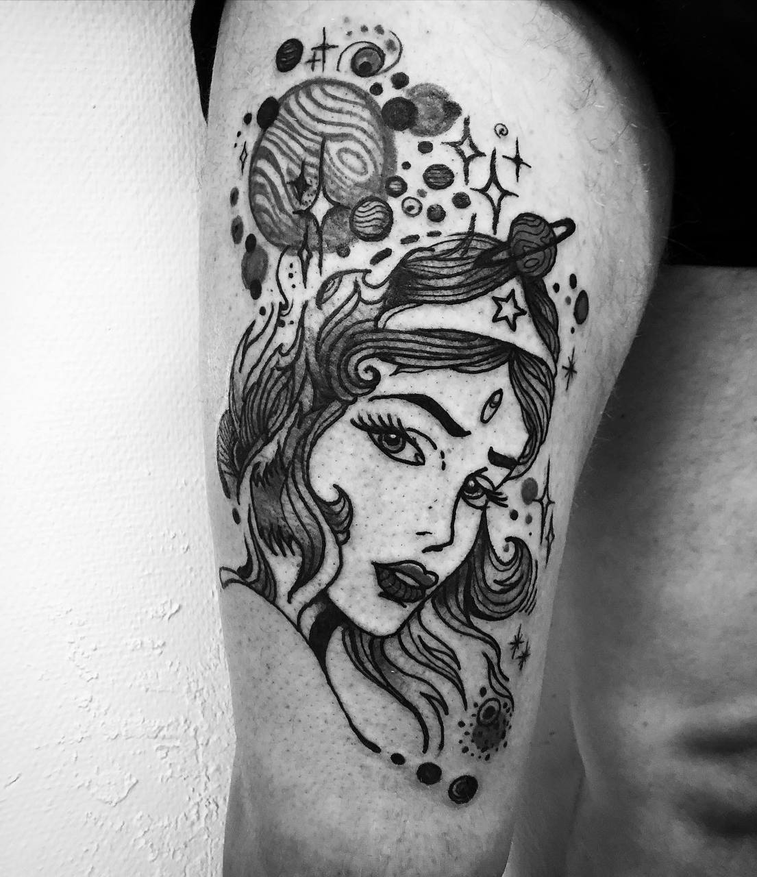 Cosmic woman tattoo